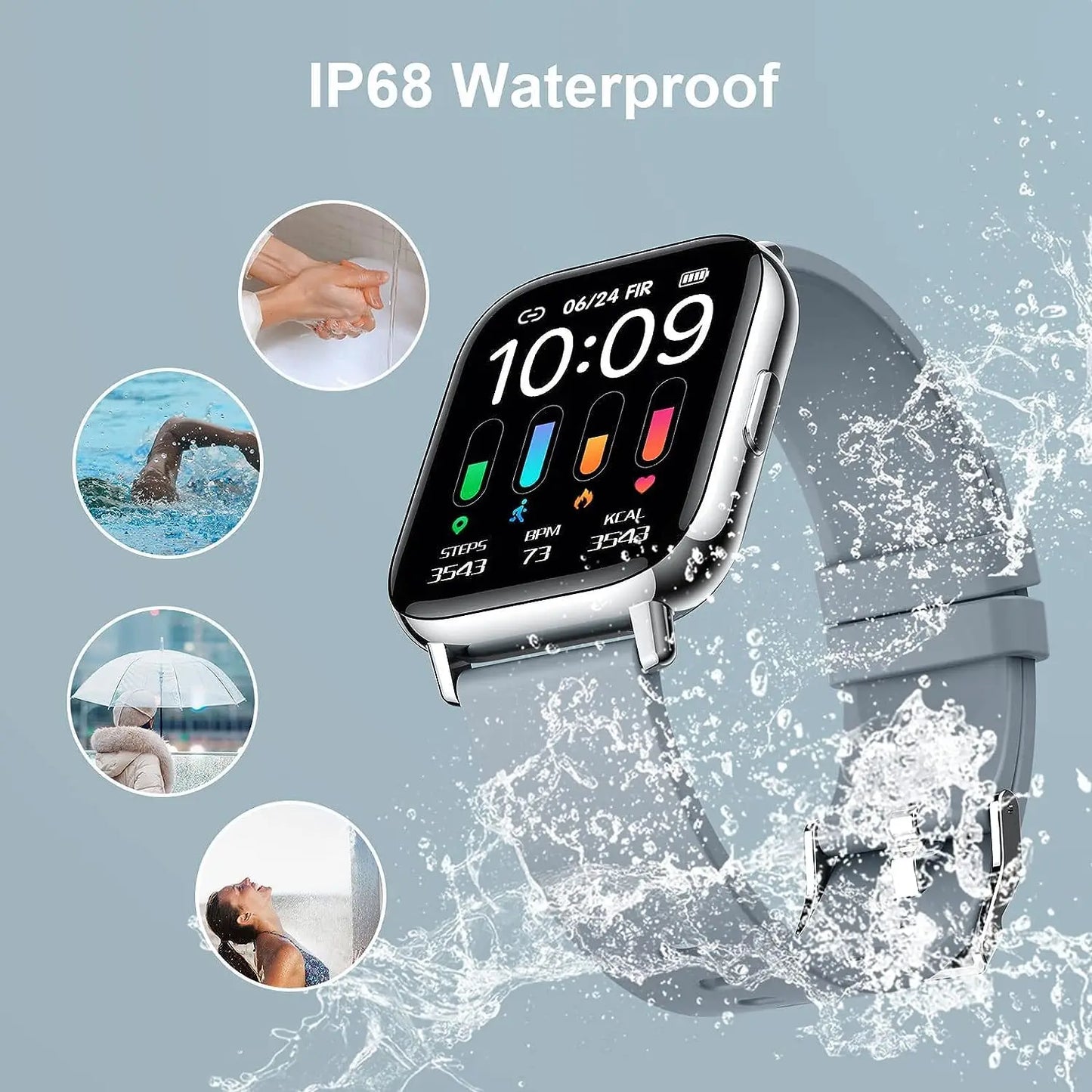 Nerunsa Smart Watch Fitness Tracker Heart Rate Sleep Monitor