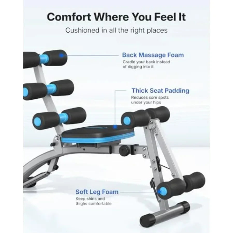 Adjustable Home Gym Ab Bench Trainer With Padded Support