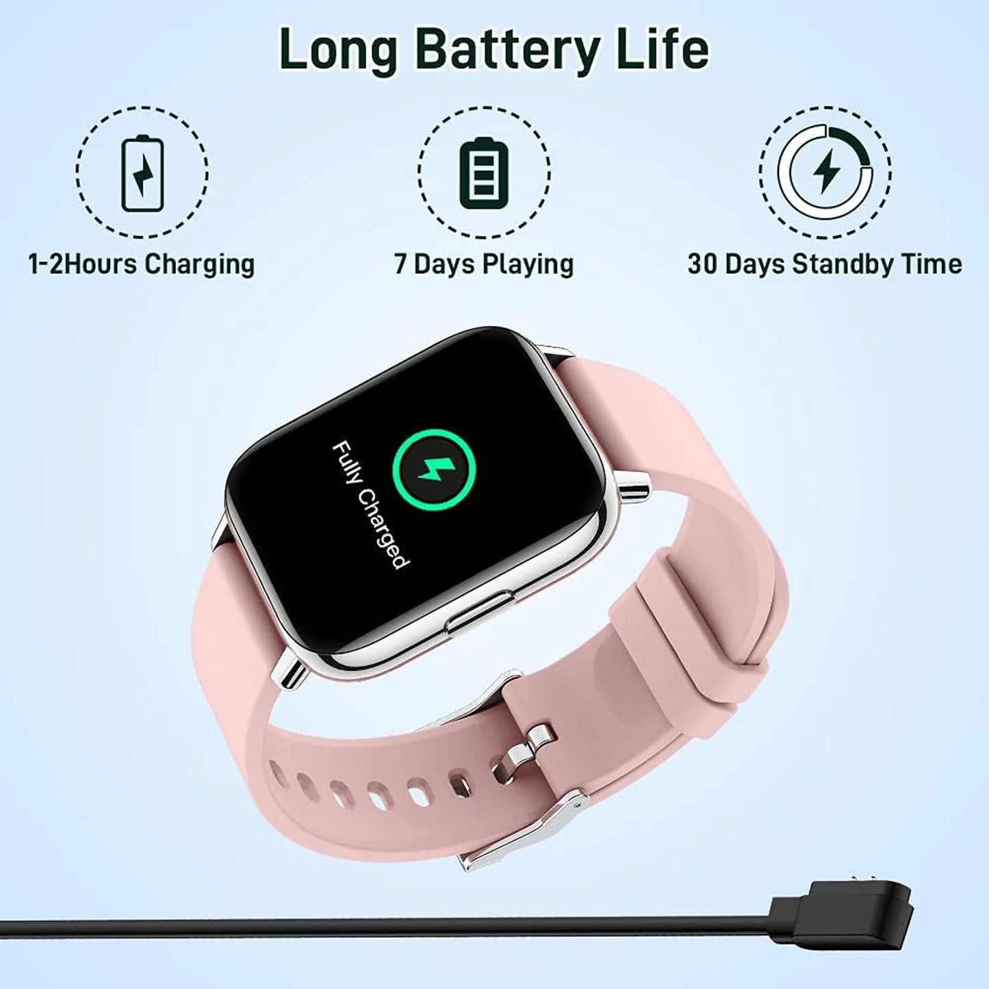 Jxrev Smart Watch Fitness Tracker 1.69 Inch Touchscreen