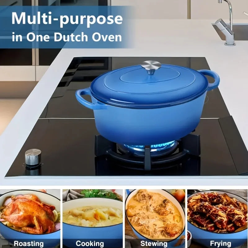 Enameled Cast Iron Dutch Oven Pot With Lid Heavy Duty