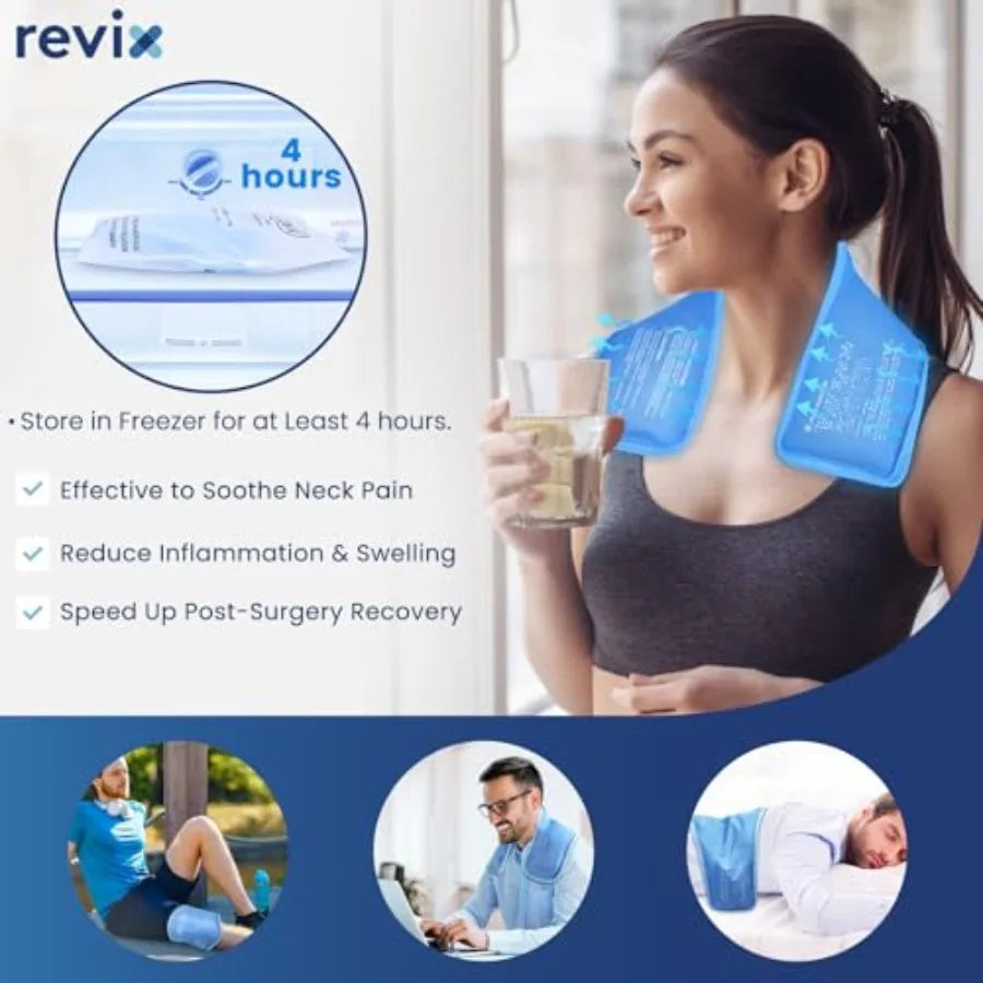 Neck Ice Pack Wrap Reusable Gel Cold Therapy Pain Relief