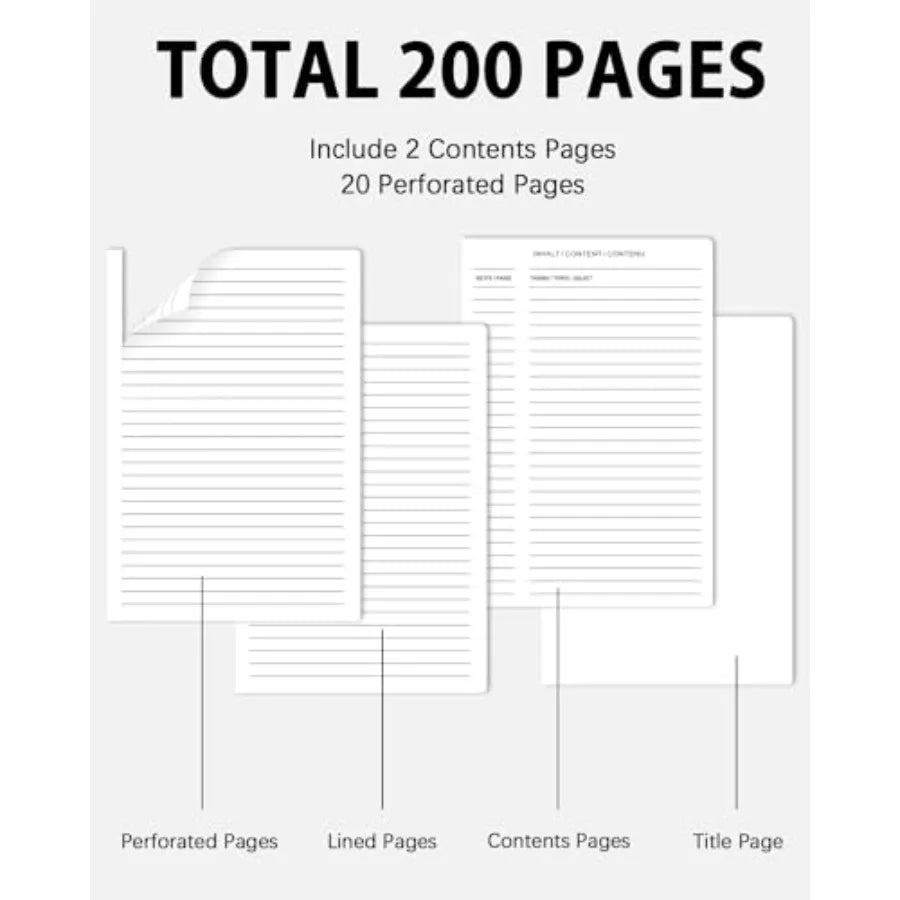 Hardcover Lined Journals 200 Pages Bulk Pack