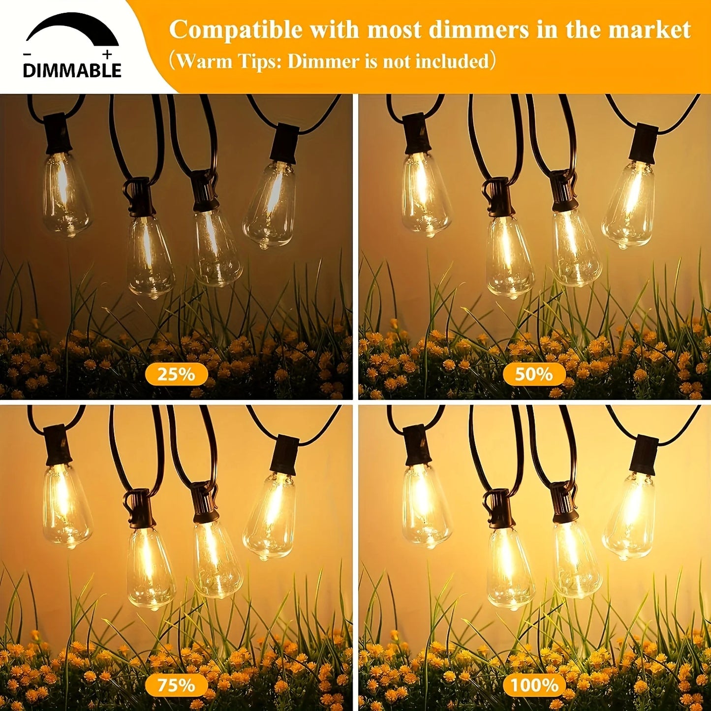 LED Outdoor String Lights ST38 Porch Deck Garden