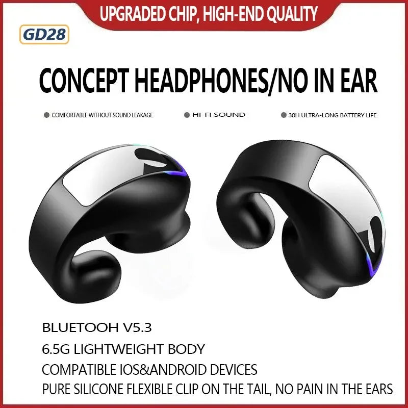SHUKE Bone Conduction TWS Headphones With ANC And USB-C