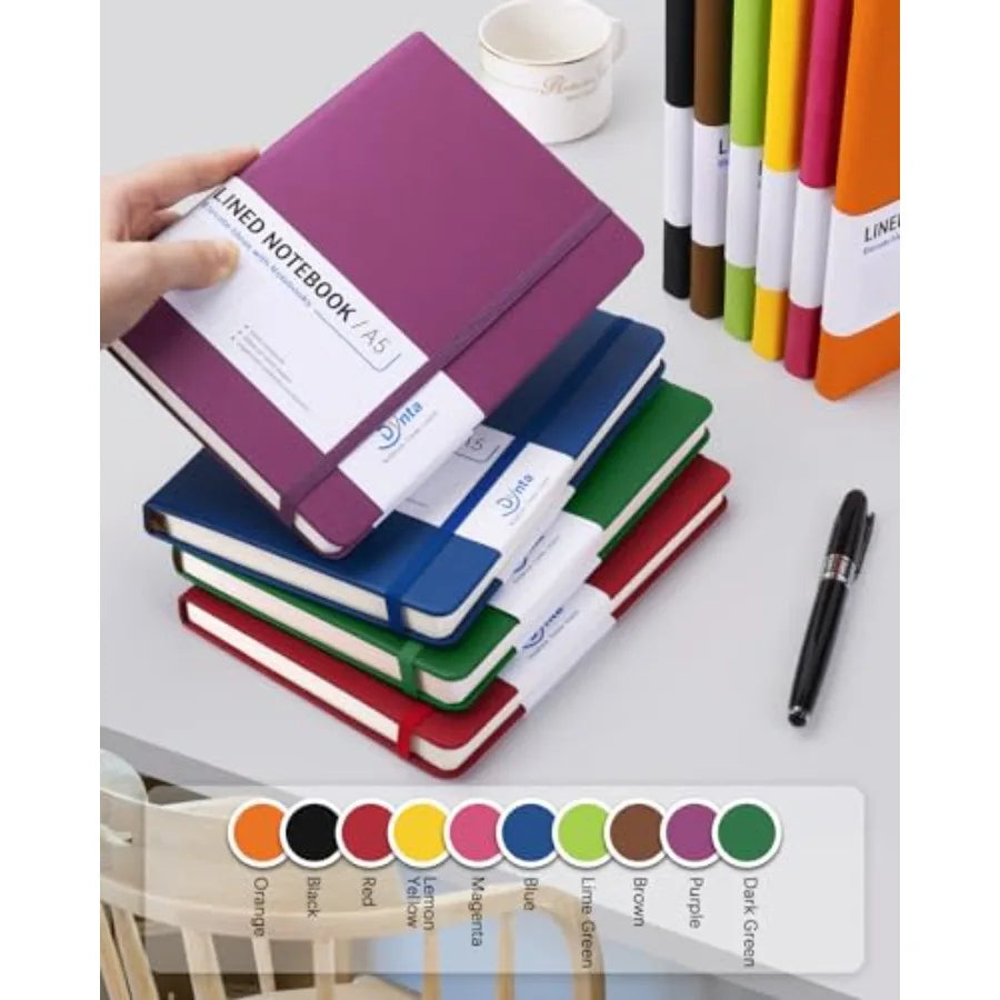 Hardcover Lined Journals 200 Pages Bulk Pack