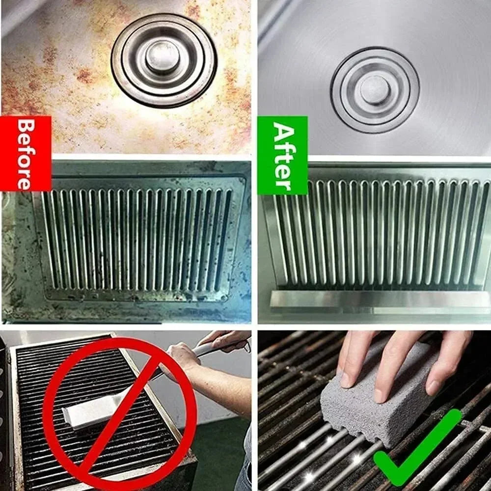 BBQ Grill Cleaning Stone Set 4-Piece Pumice Block