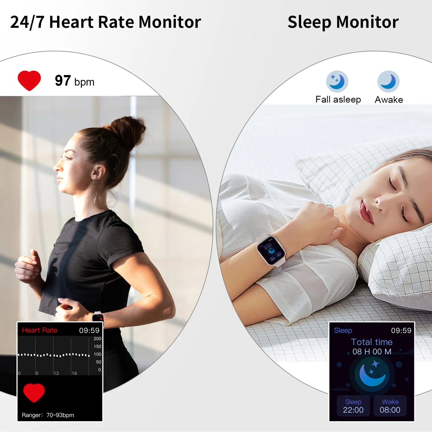 Nerunsa Smart Watch Fitness Tracker For Men And Women