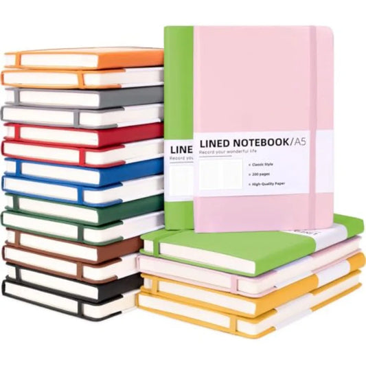 Hardcover Journal Notebooks Lined Bulk Pack