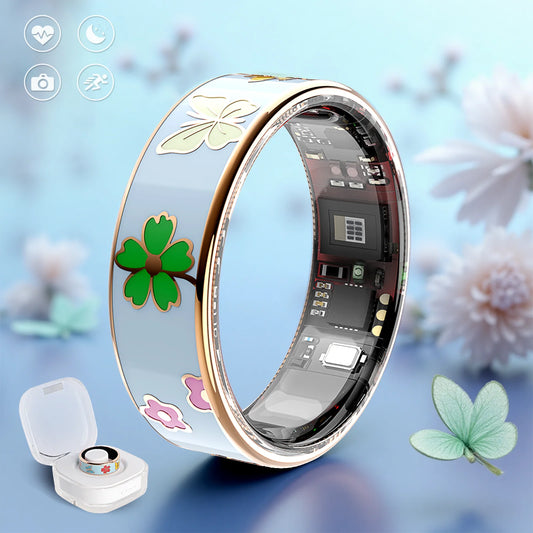UouNeaCo Smart Ring Dragonfly Lotus Activity Tracker