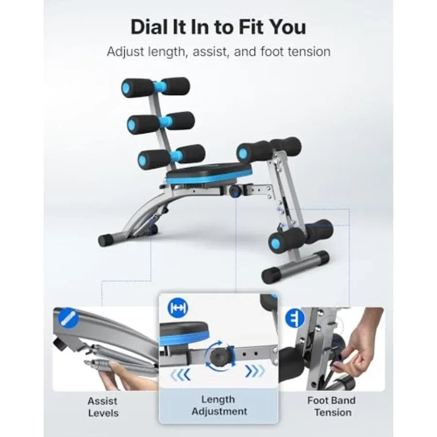 Adjustable Home Gym Ab Bench Trainer With Padded Support