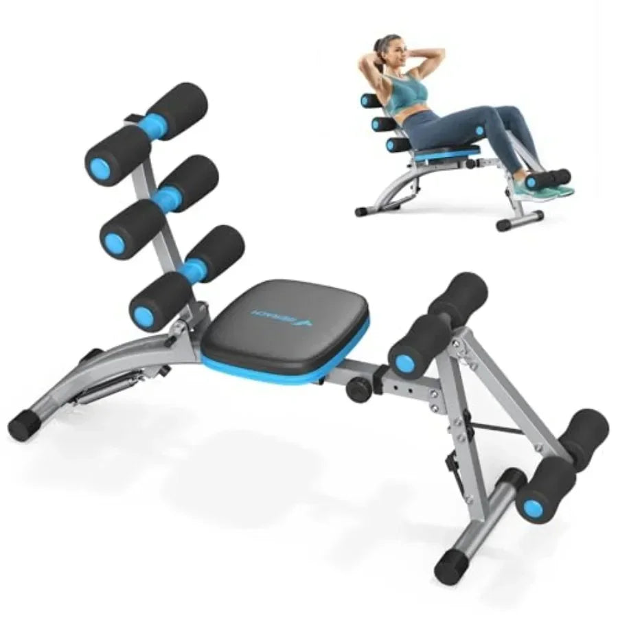 Adjustable Home Gym Ab Bench Trainer With Padded Support