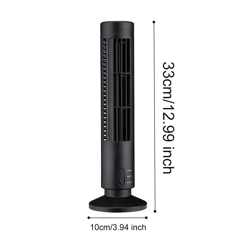 Alloet Bladeless LED Tower Fan USB Oscillating