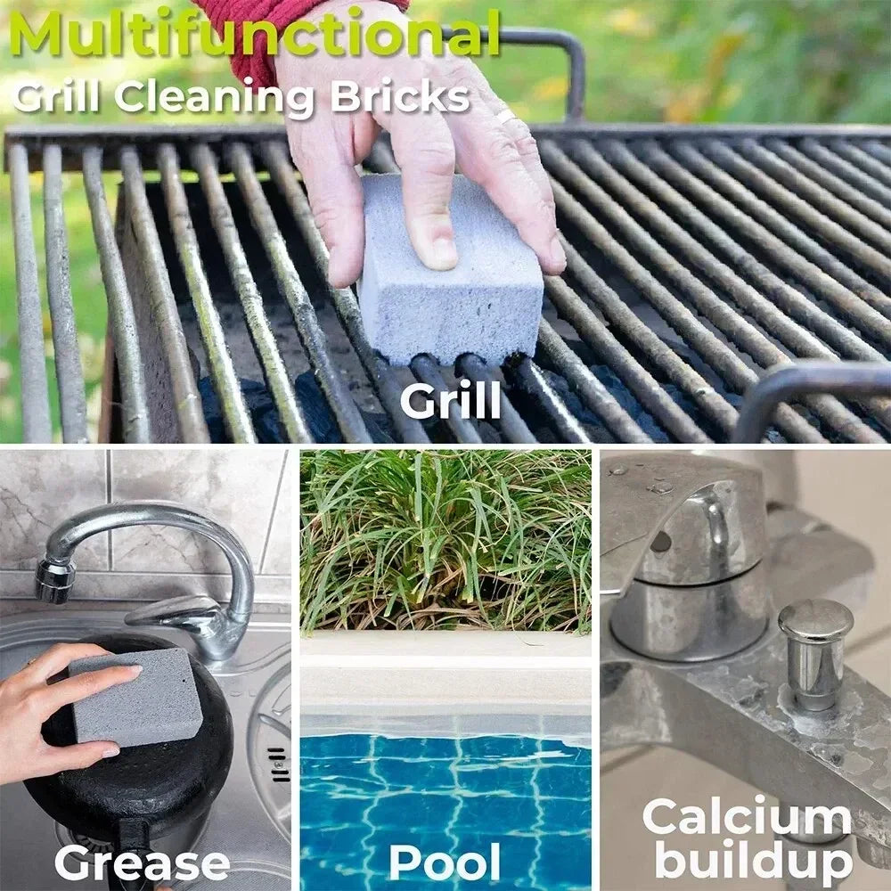 BBQ Grill Cleaning Stone Set 4-Piece Pumice Block