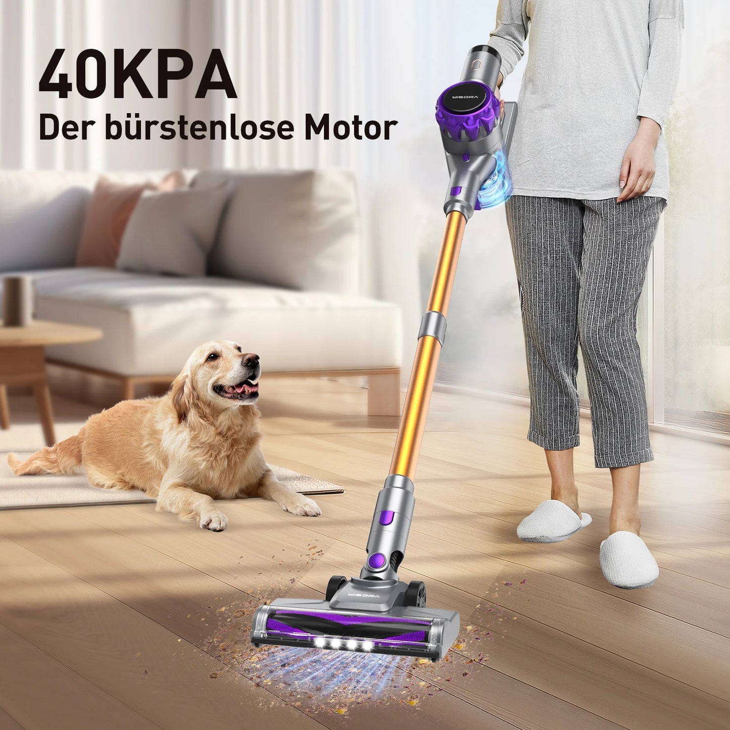 INSE YISORA Cordless Vacuum Cleaner 40KPa Suction
