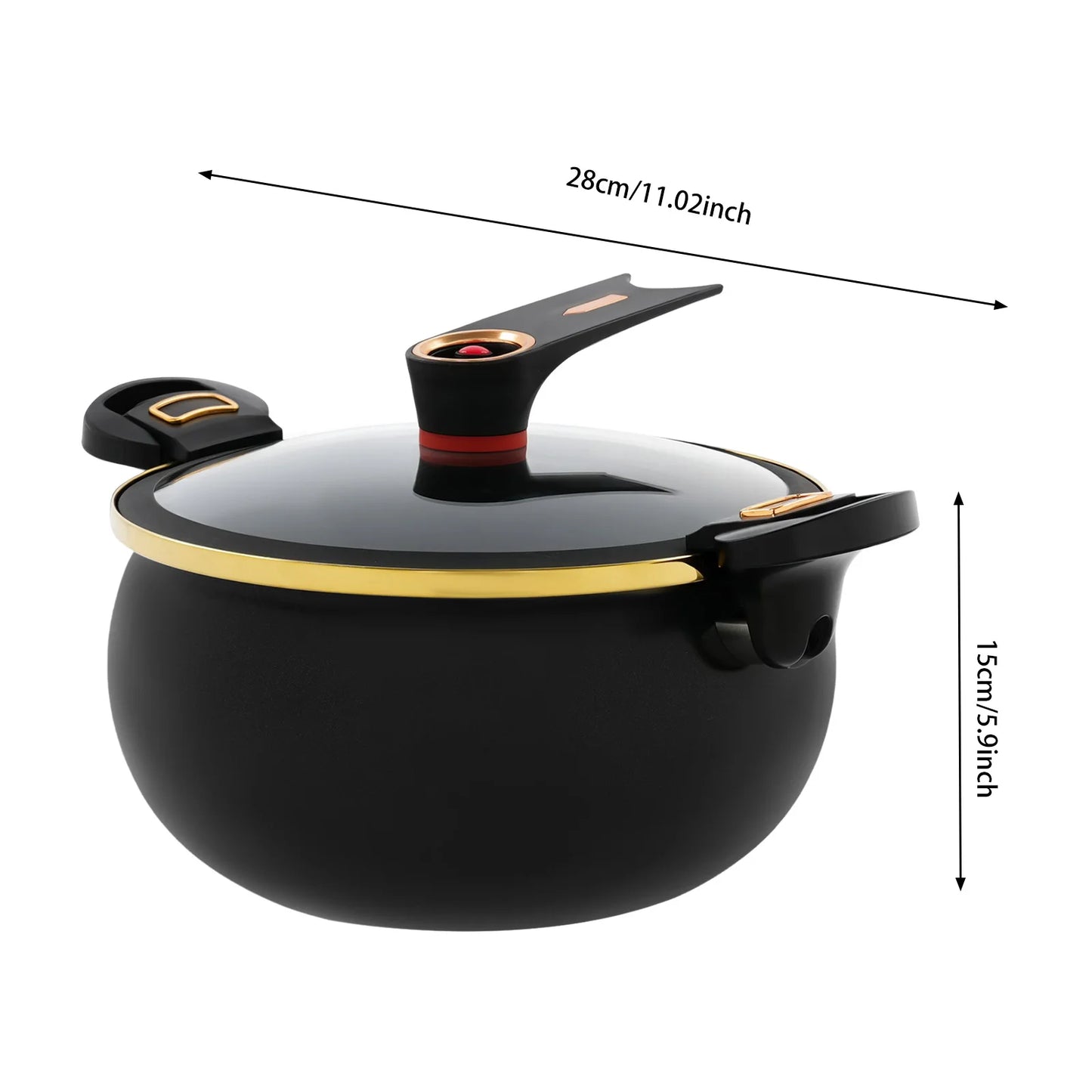 Iron Micro Pressure Cooker With Auto Release Valve Non Stick
