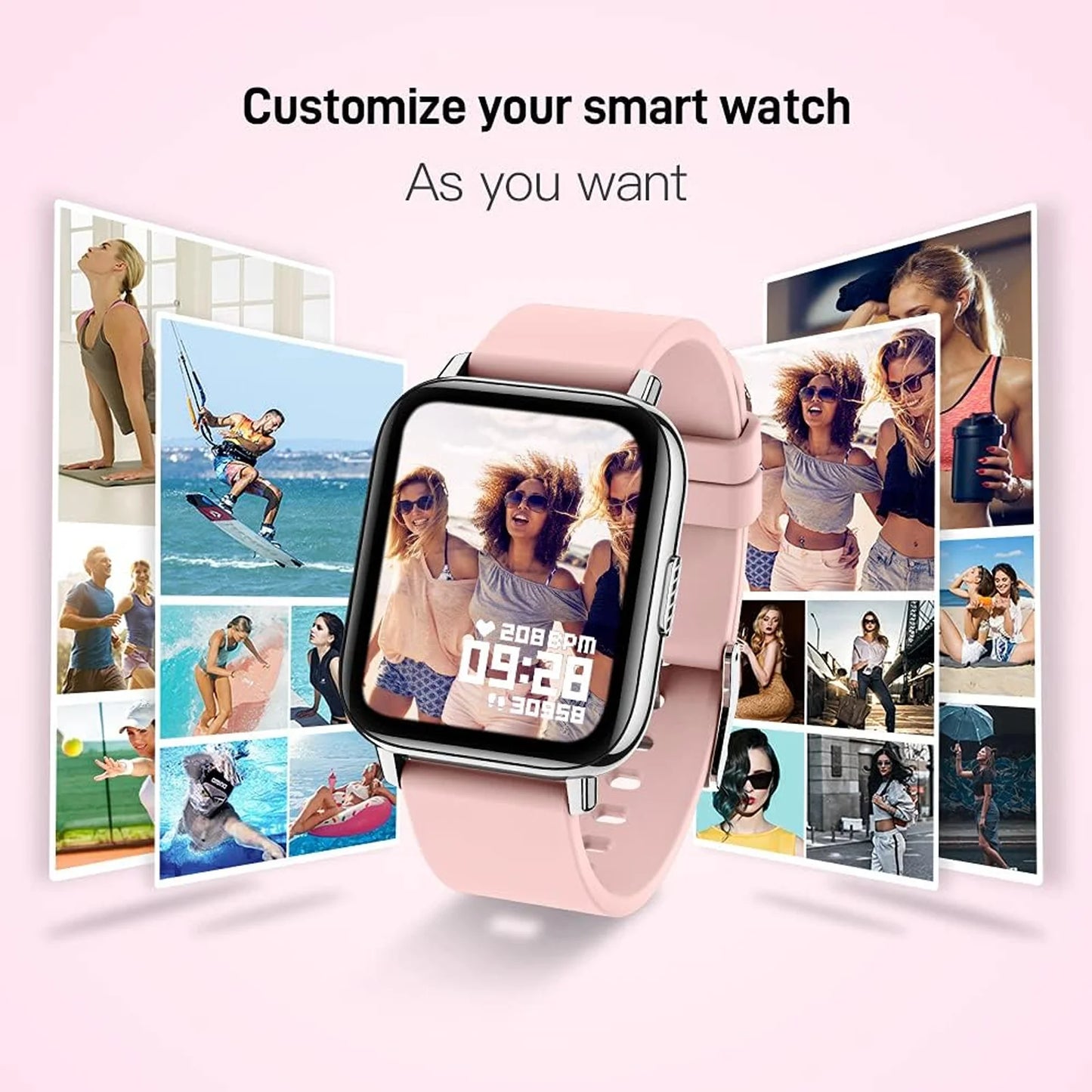 Jxrev Smart Watch Fitness Tracker 1.69 Inch Touchscreen