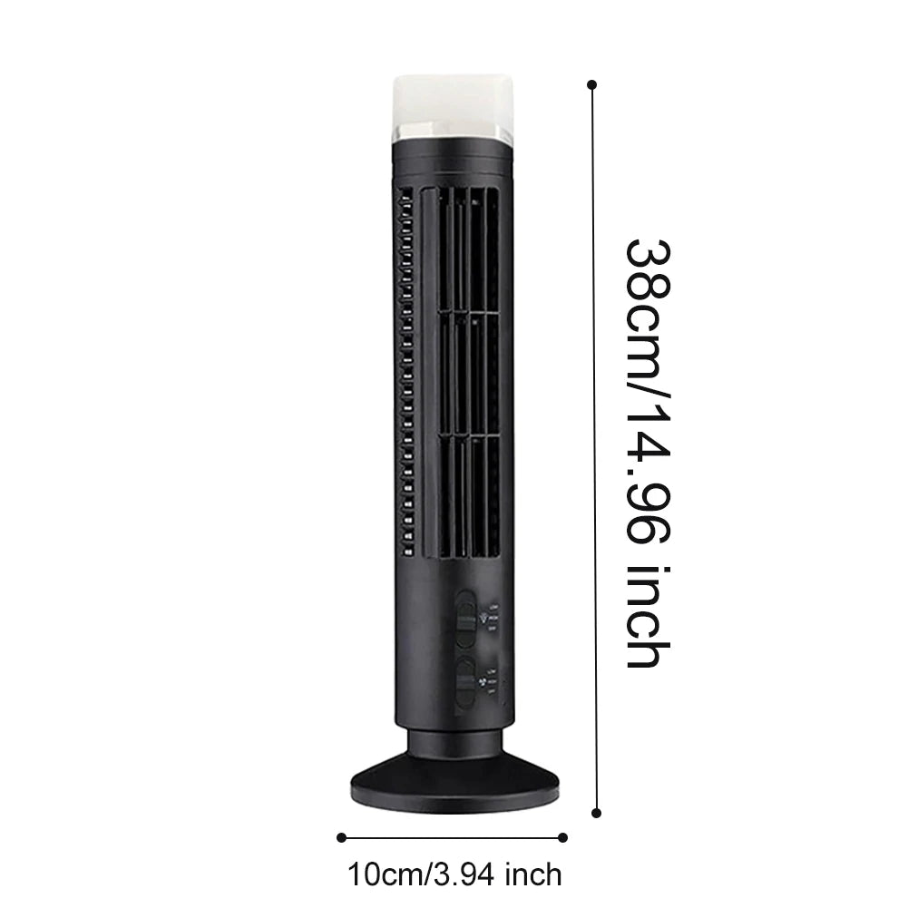 Alloet Bladeless LED Tower Fan USB Oscillating