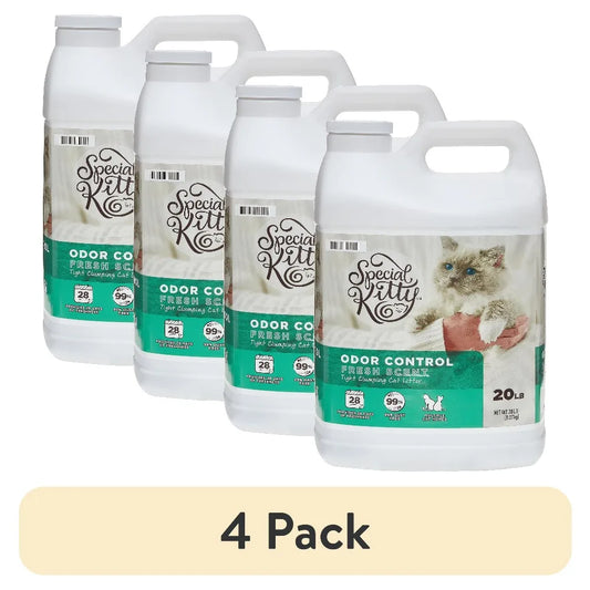 Clumping Cat Litter Clay Fresh Scent Odor Control 4-Pack