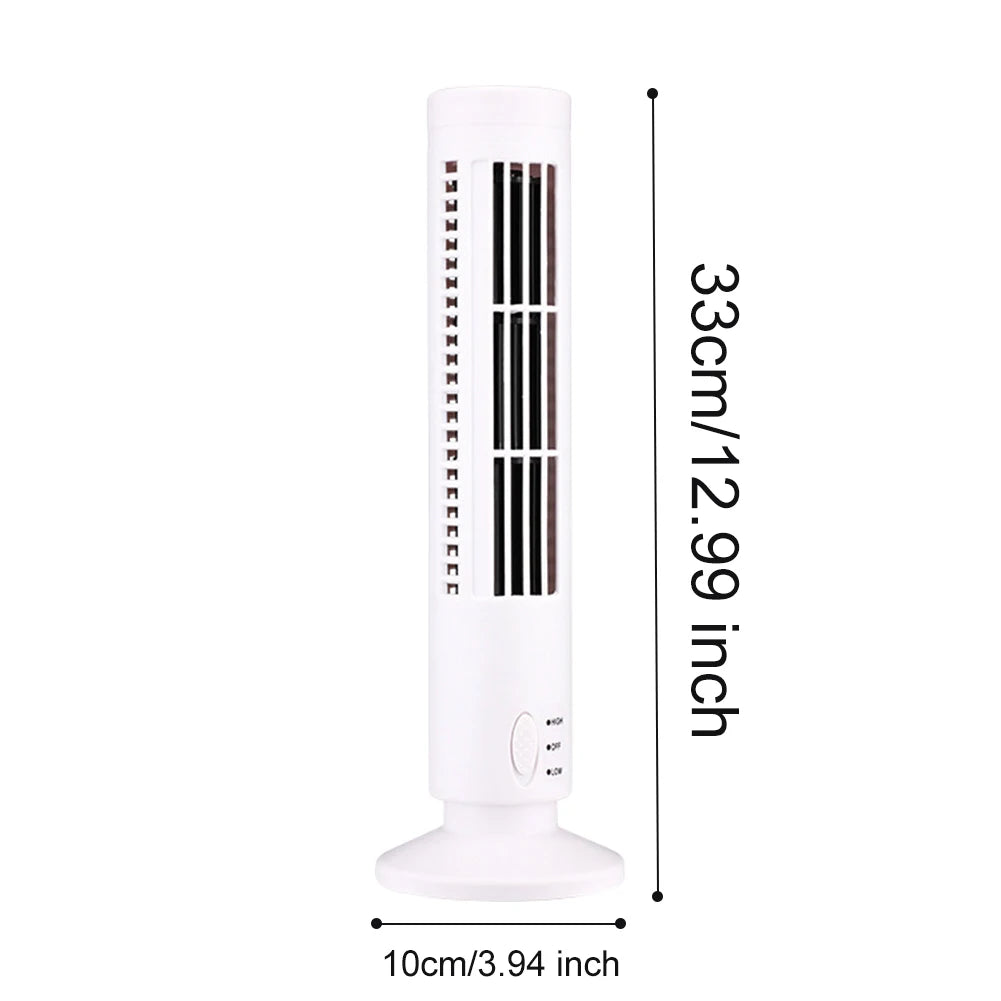 Alloet Bladeless LED Tower Fan USB Oscillating
