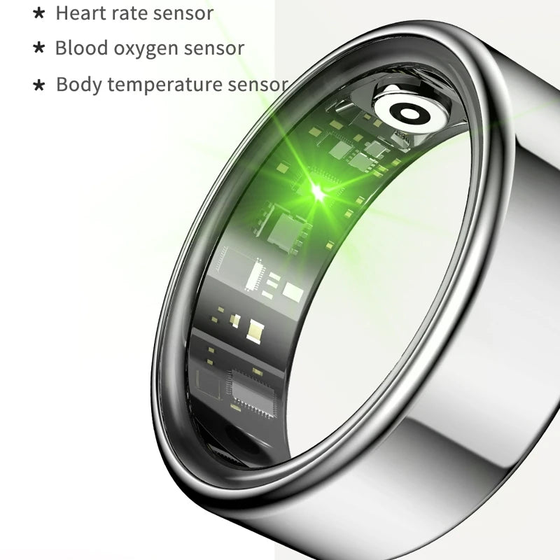 R09 Smart Ring Health Monitor, Multi Sport, Skin Temp, 5ATM
