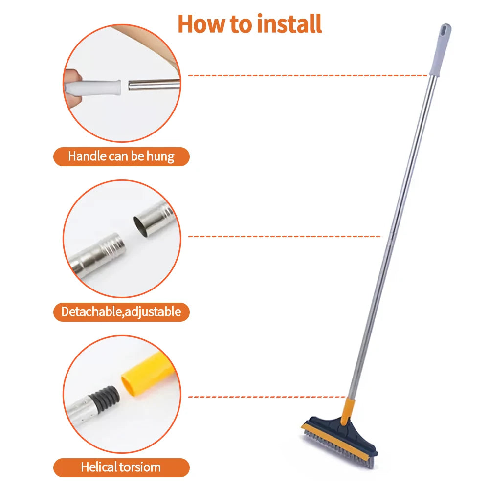 3 In 1 Cleaning Brush With Rotating Floor Brush