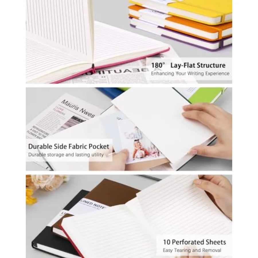 Hardcover Lined Journals 200 Pages Bulk Pack