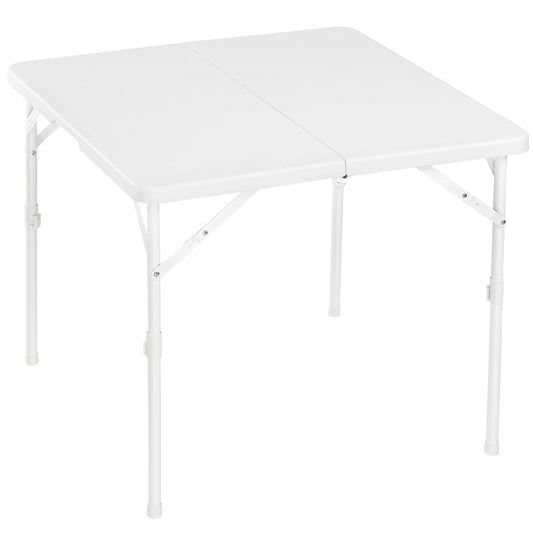 Square Folding Table Fold-in-Half Card Table Multi-Functional Foldable Portable Table for Indoor Outdoor Dining Patio Balcony Ba