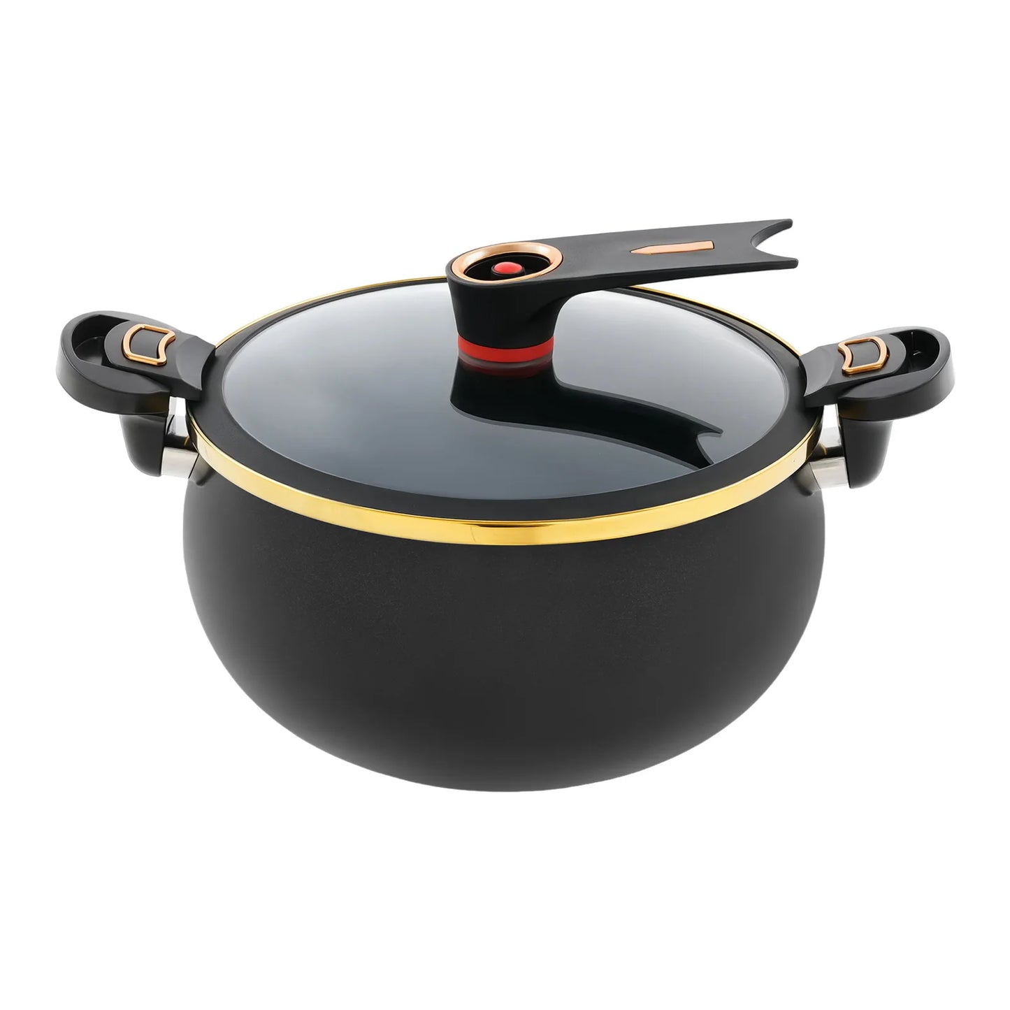 Iron Micro Pressure Cooker With Auto Release Valve Non Stick