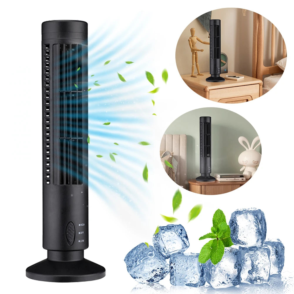 Alloet Bladeless LED Tower Fan USB Oscillating