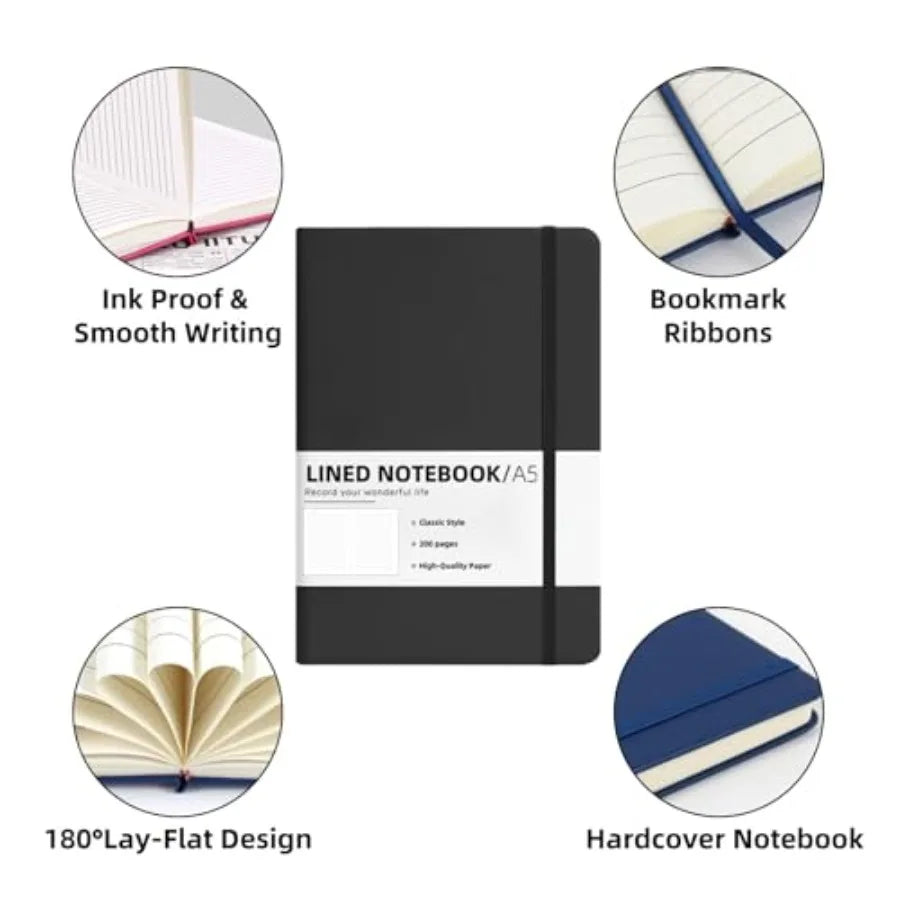 Hardcover Journal Notebooks Lined Bulk Pack
