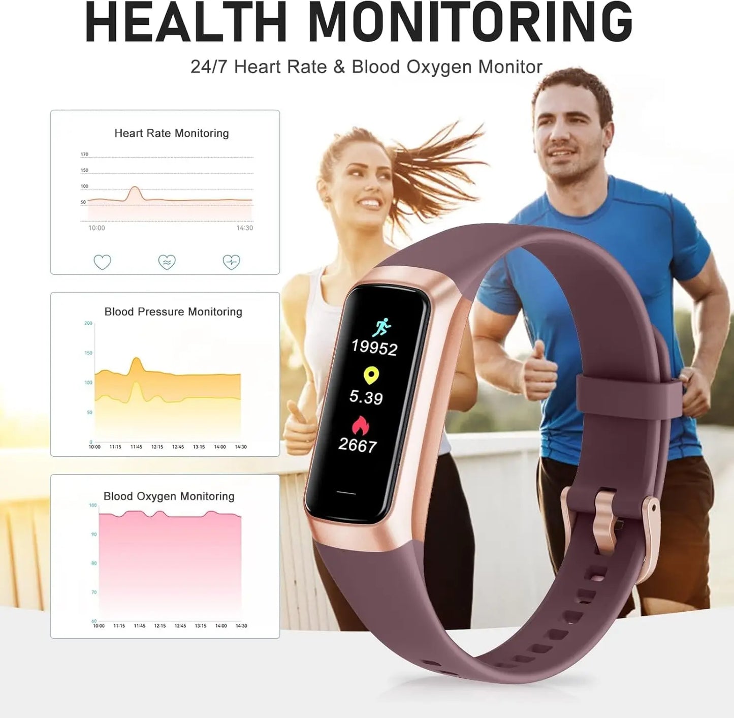 Fitness Tracker With 24 7 Heart Rate SpO2 Monitor