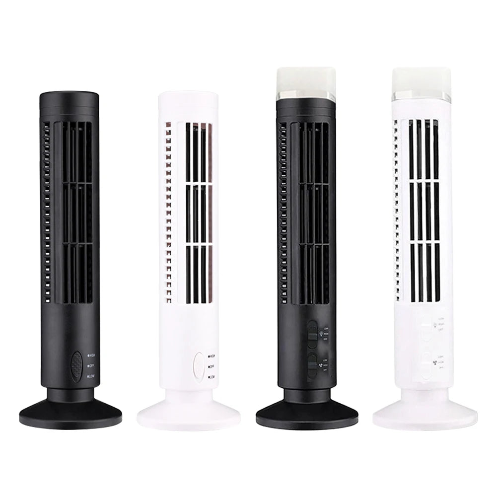 Alloet Bladeless LED Tower Fan USB Oscillating