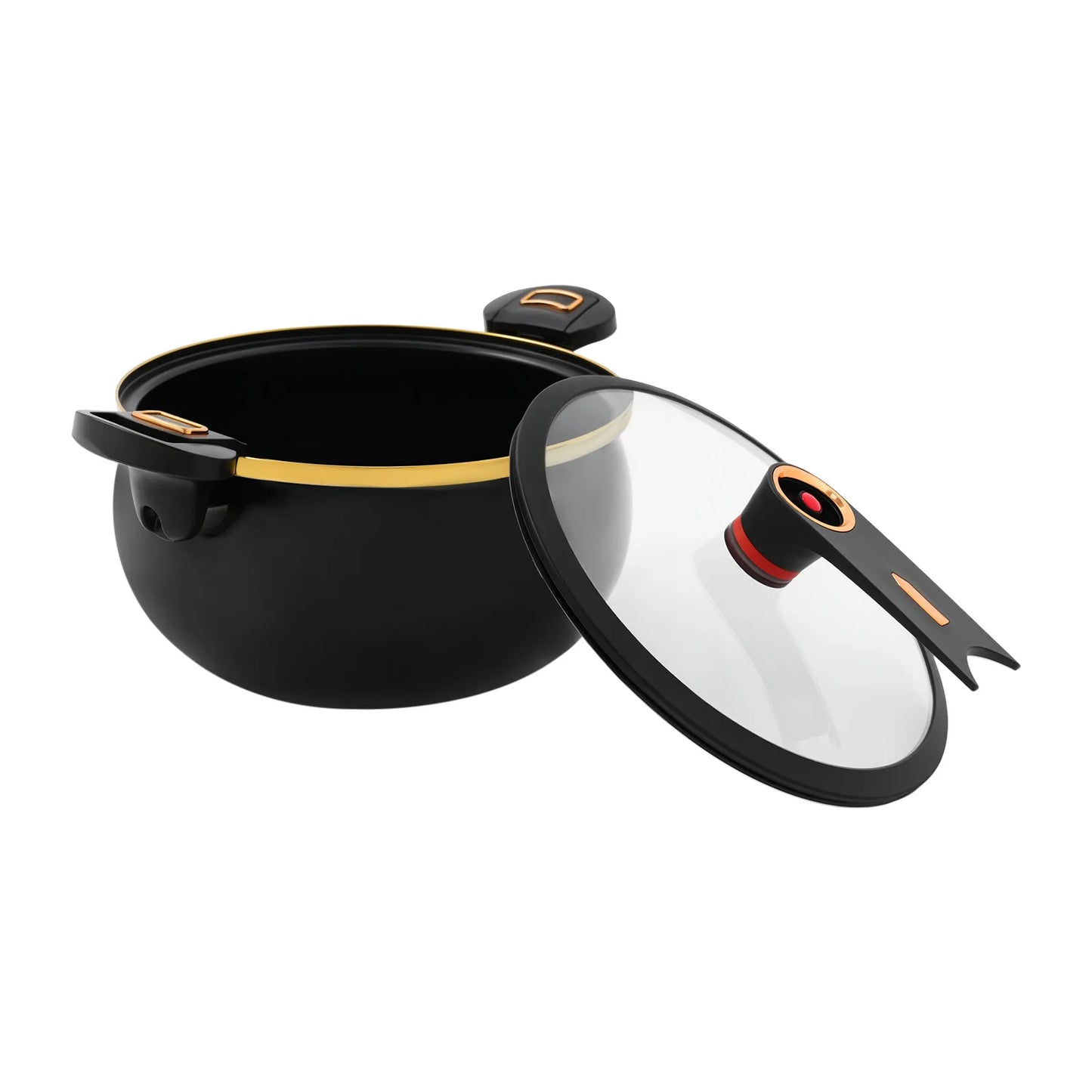 Iron Micro Pressure Cooker With Auto Release Valve Non Stick