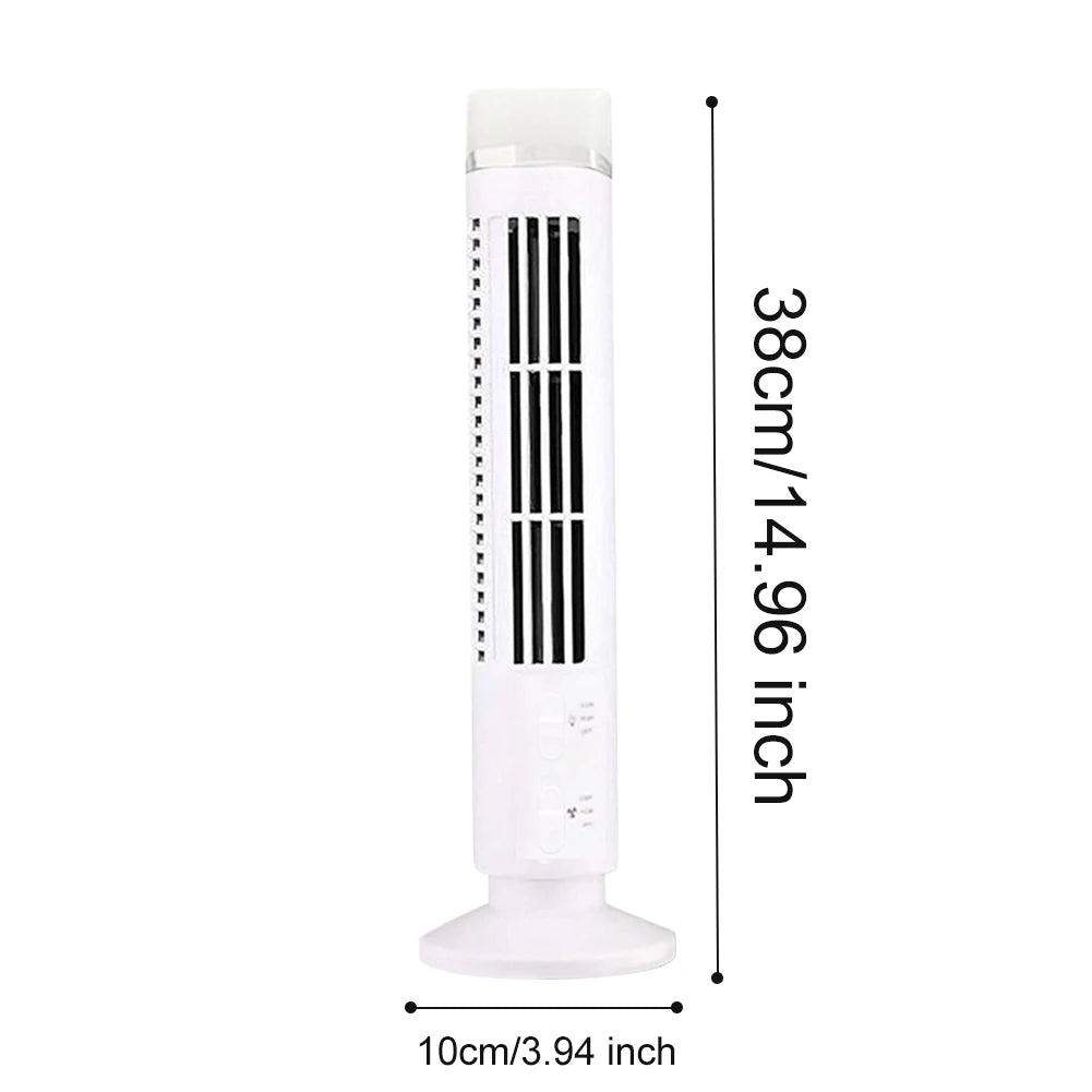 Alloet Bladeless LED Tower Fan USB Oscillating