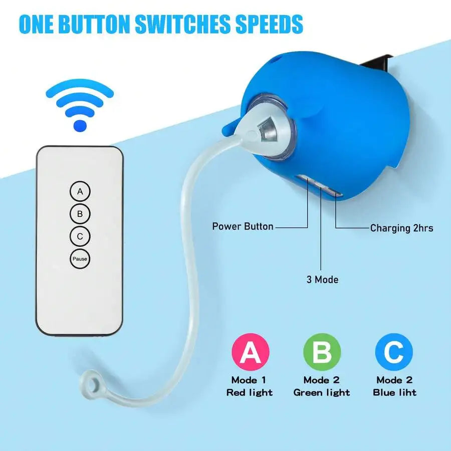 Interactive Cat Toy With Remote Control And Replaceable Heads For Exercise And Entertainment