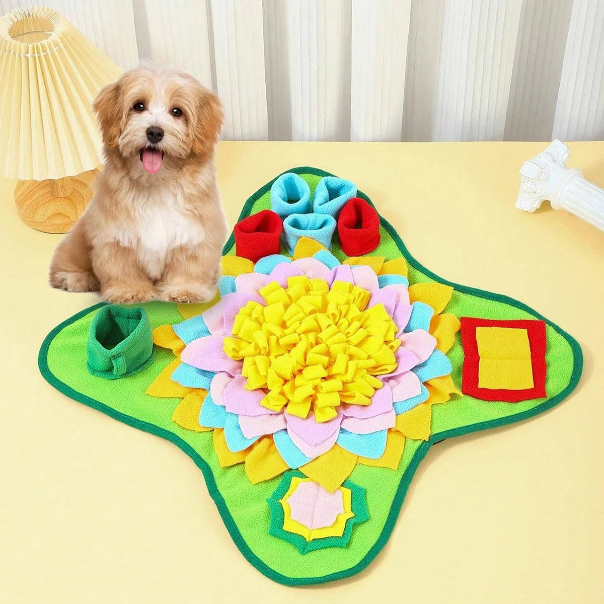 Pet Snuffle Mat for Dogs,Interactive Feed Puzzle for Boredom Comfort and softness