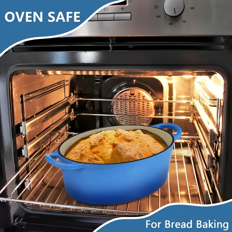 Enameled Cast Iron Dutch Oven Pot With Lid Heavy Duty