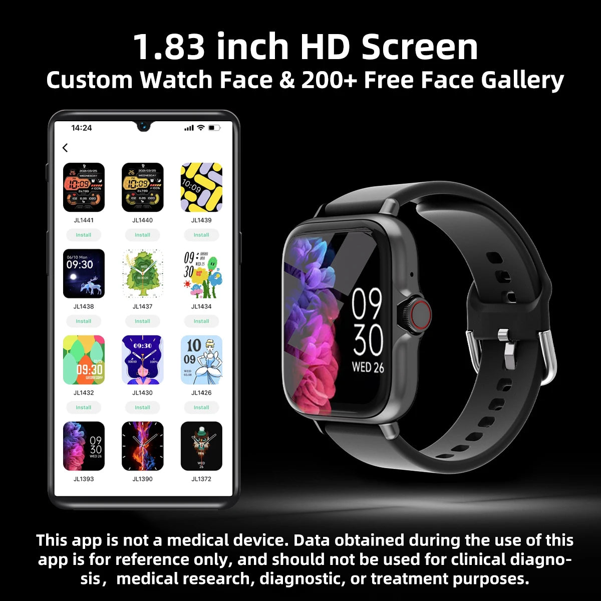 Smart Watch With Sleep Monitoring Pedometer And Call Alerts