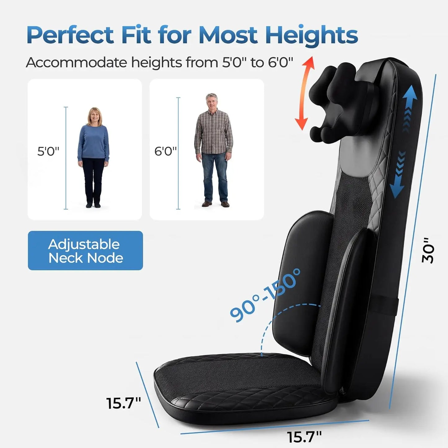 HIMOUTA 3-in-1 Shiatsu Massage Cushion Neck And Back Heat